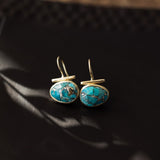 Liyana Earrings-copper turquoise