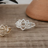 lotus ring-silver