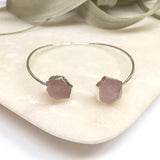 luxe cuff-rose quartz