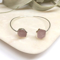 luxe cuff-rose quartz