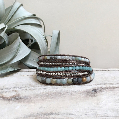 mystic wrap bracelet-amazonite