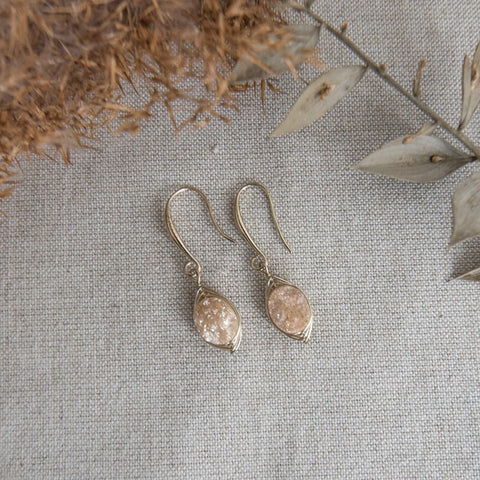 nebula earrings-gold/champagne