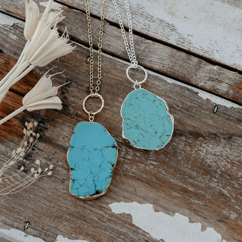 ocean rain necklace-turquoise