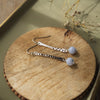 off beat earrings-blue lace agate