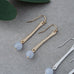 off beat earrings-blue lace agate