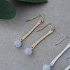 off beat earrings-blue lace agate