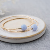 orbit bangle-blue lace agate