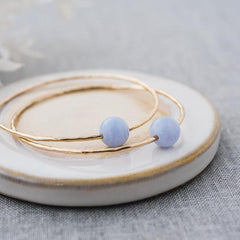 orbit bangle-blue lace agate