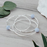 orbit bangle-blue lace agate