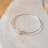 orbit bangle-rose quartz