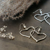 organic heart earrings