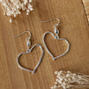 organic heart earrings