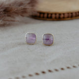 pandora studs-amethyst