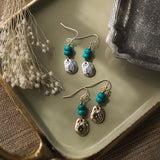 pebble earrings-turquoise