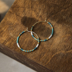 petite dewy hoops