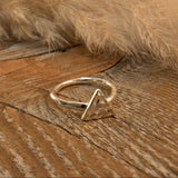pyramid ring-silver