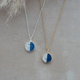 radius necklace-howlite/lapis lazuli