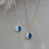radius necklace-howlite/lapis lazuli