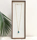 raindrop necklace-aqua