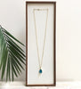 raindrop necklace-aqua