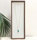raindrop necklace-aqua