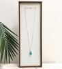 raindrop necklace-aqua