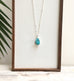 raindrop necklace-aqua