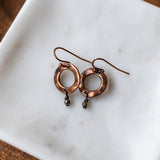 rhodes earrings-pyrite