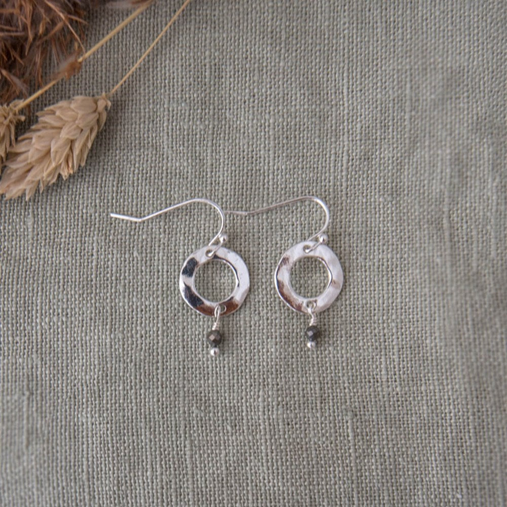 rhodes earrings-pyrite