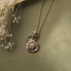 sand dollar necklace-white pearl