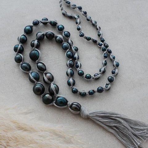 satya necklace-oil pearl