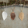 botanical leaf necklace