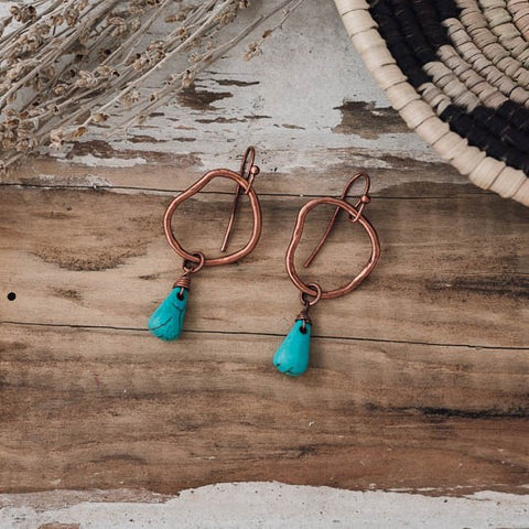 sedona earrings-turquoise