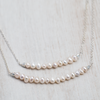 seeing double necklace-white pearl