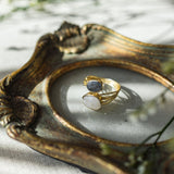 Shruti Ring-moonstone, labradorite