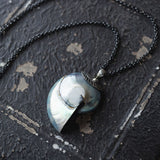 Silver Essence Nautilus Shell Pendant