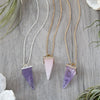 spectrum necklace-rose quartz