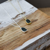 stone fleck necklace-labradorite