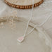 stone fleck necklace-rose quartz