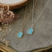 stone fleck necklace-turquoise