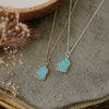 stone fleck necklace-turquoise