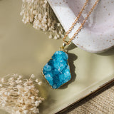 treasure necklace-aqua