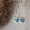 trinity necklace-aqua