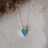 trinity necklace-aqua