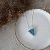 trinity necklace-aqua