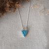 trinity necklace-aqua