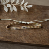 vagabond bracelet-pink/white/gold/tan