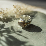 Vedika Ring-smoky topaz/sterling silver/gold