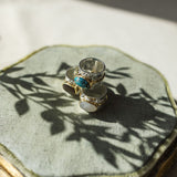 Vedika Ring-smoky topaz/sterling silver/gold