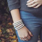 virginia wrap bracelet-grey/white pearl